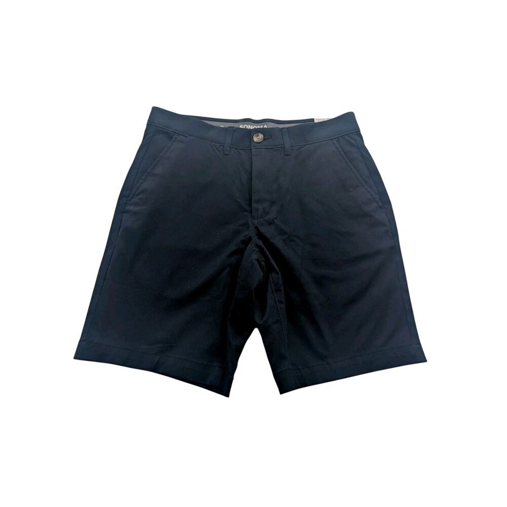 Sonoma Flexwear Flat Front Shorts Cotton Men’s Size 31 Navy 9" Inseam NWT